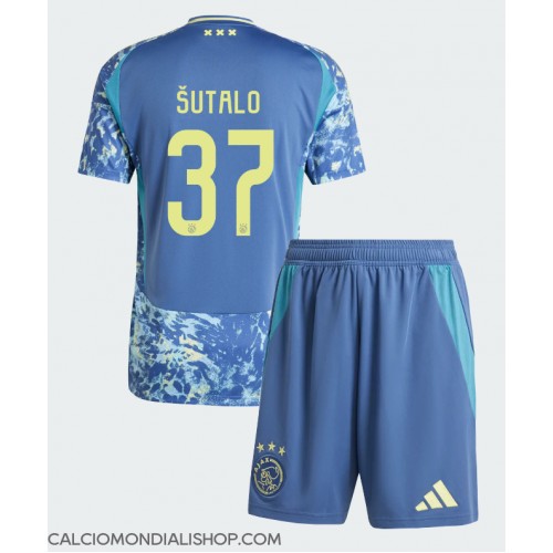 Maglie da calcio Ajax Josip Sutalo #37 Seconda Maglia Bambino 2024-25 Manica Corta (+ Pantaloni corti)